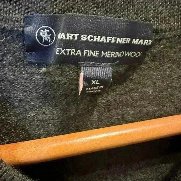 HART SCHAFFNER MARX WOMEN’S CASUAL SWEATER 100%  MERINO WOOL BROWN XL #preppy - Picture 3 of 4